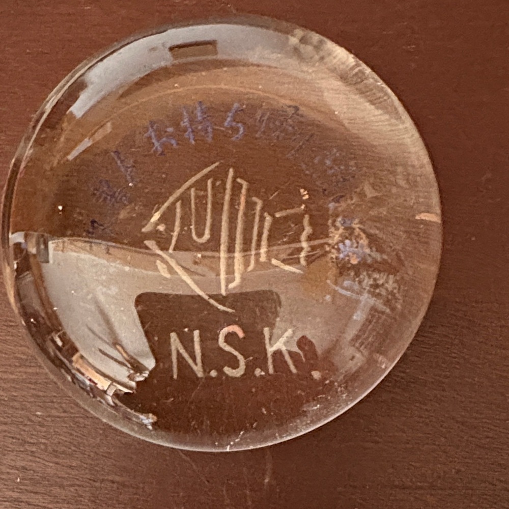 Clear Glass Paperweight Ornament